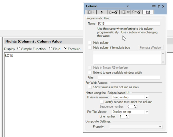 Image:Display all allowed readers of documents in a view column